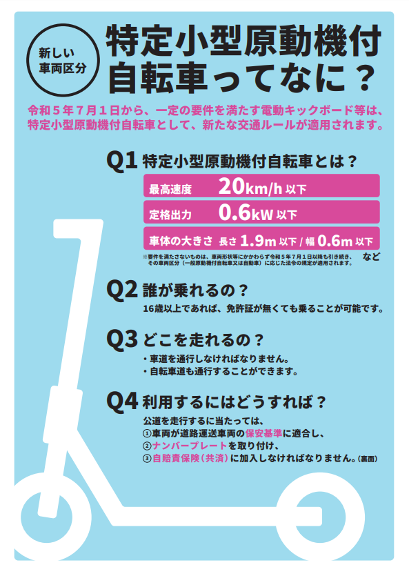 特定小型原動機付自転車ってなに？