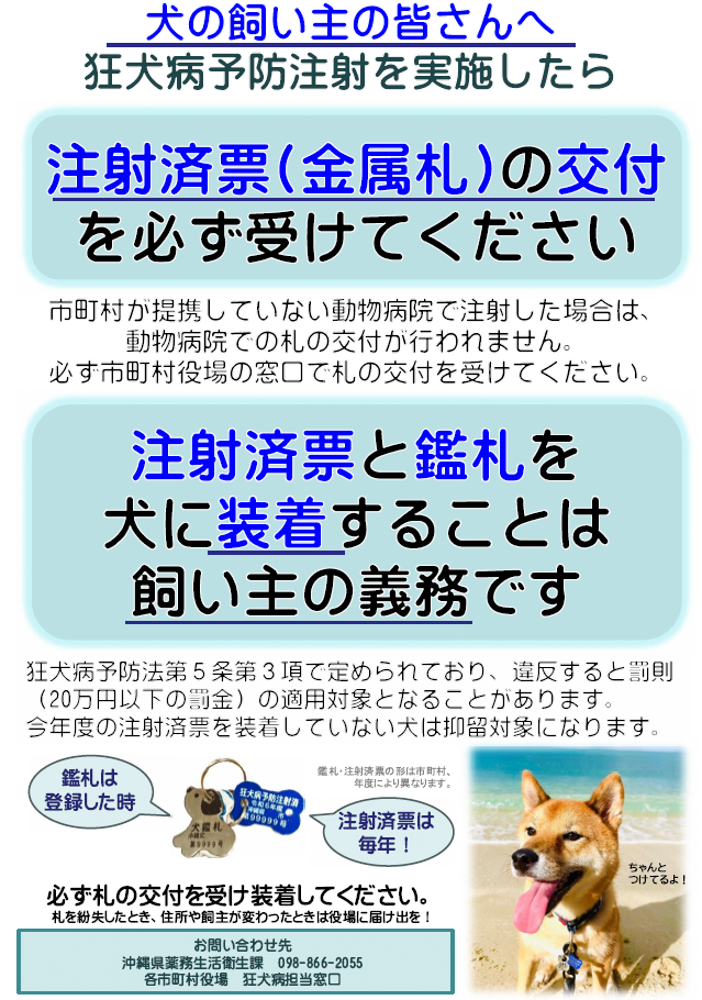 犬の鑑札・注射済票の装着の義務